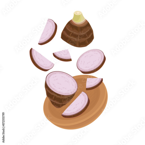 Vector illustration logo clip art Taro Root Levitation 
