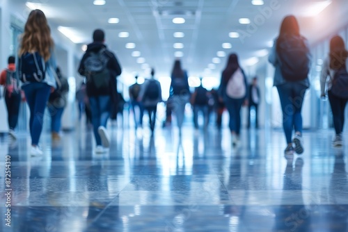 Wallpaper Mural Abstract Blurred Soft Focus Background with Students Walking in College Torontodigital.ca