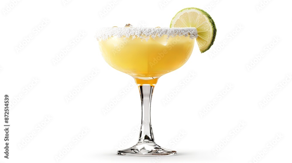 Beer Margarita Cocktail in Salt-Rimmed Glass, Isolated
Beer Margarita Cocktail in Salt-Rimmed Glass, Isolated