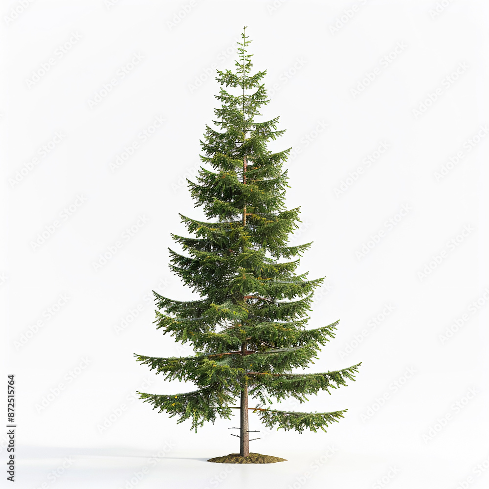 Fir tree isolated on white background Fir tree isolated on white background