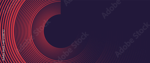 modern vibrant red circular stripe with copy space, perfect for background, presentation, card, cover
