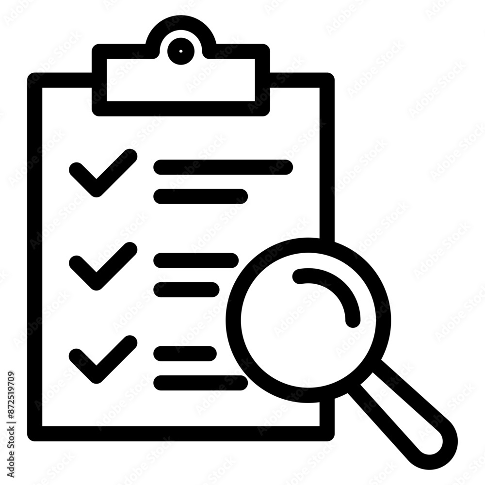Audit document icon. Result report vector illustration on white isolated background. Audit document icon. Result report vector illustration on white isolated background.
