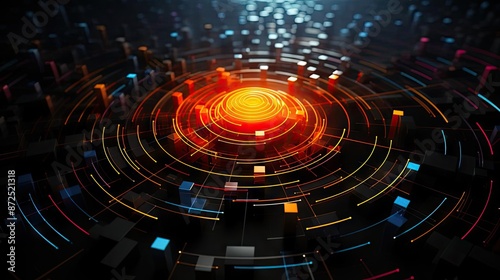 Wallpaper Mural modern colorful abstract with random box concept for wallpaper or background Torontodigital.ca