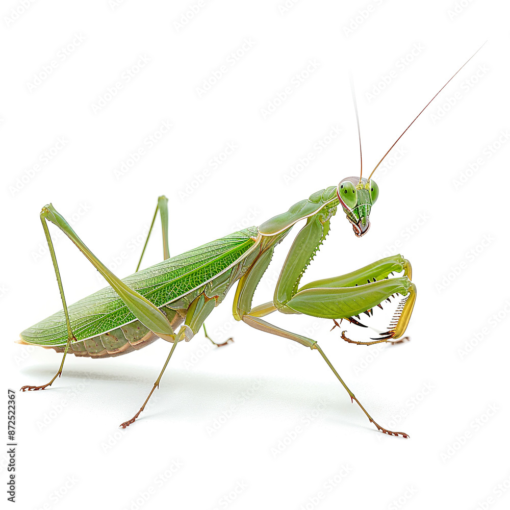 Mantis on White Background Mantis on White Background