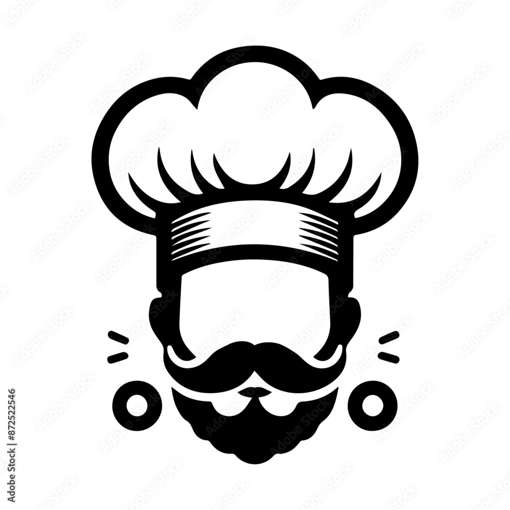 Chef hat flat vector icon design. Restaurants and food cooking icon. Black and white. Chef hat flat vector icon design. Restaurants and food cooking icon. Black and white.