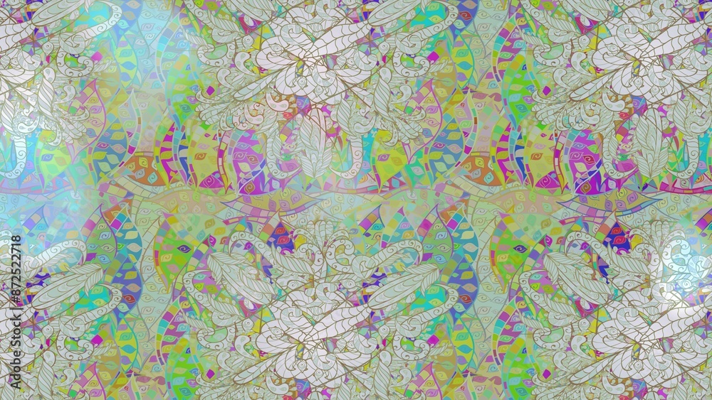 Abstract elegance seamless pattern with floral background Abstract elegance seamless pattern with floral background