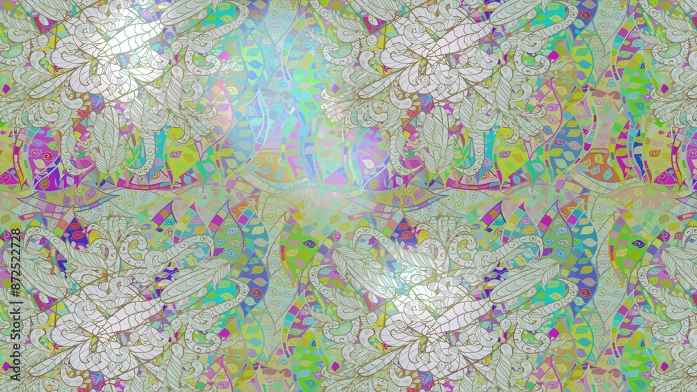 Abstract elegance seamless pattern with floral background Abstract elegance seamless pattern with floral background