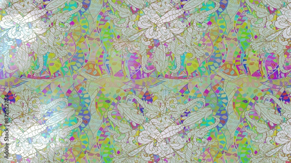 Abstract elegance seamless pattern with floral background Abstract elegance seamless pattern with floral background