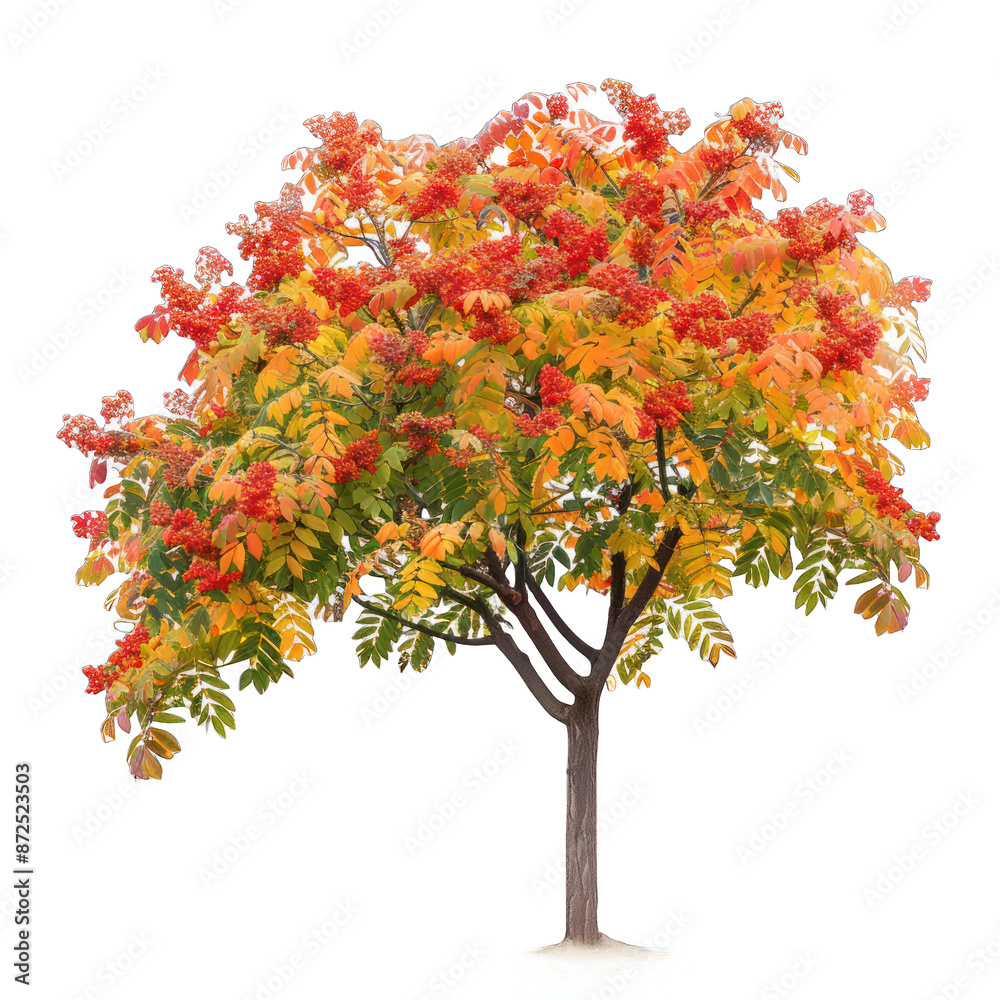 autumn tree isolated on a White Background autumn tree isolated on a White Background