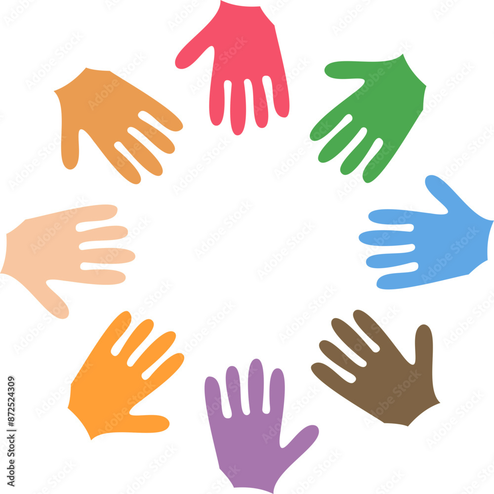 Circle Colorful Hands Circle Colorful Hands