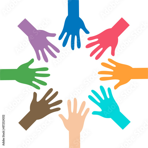 Circle Colorful Hands