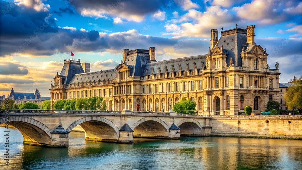 Louvre Museum and Pont du Carousel, Paris - France Louvre Museum and Pont du Carousel, Paris - France