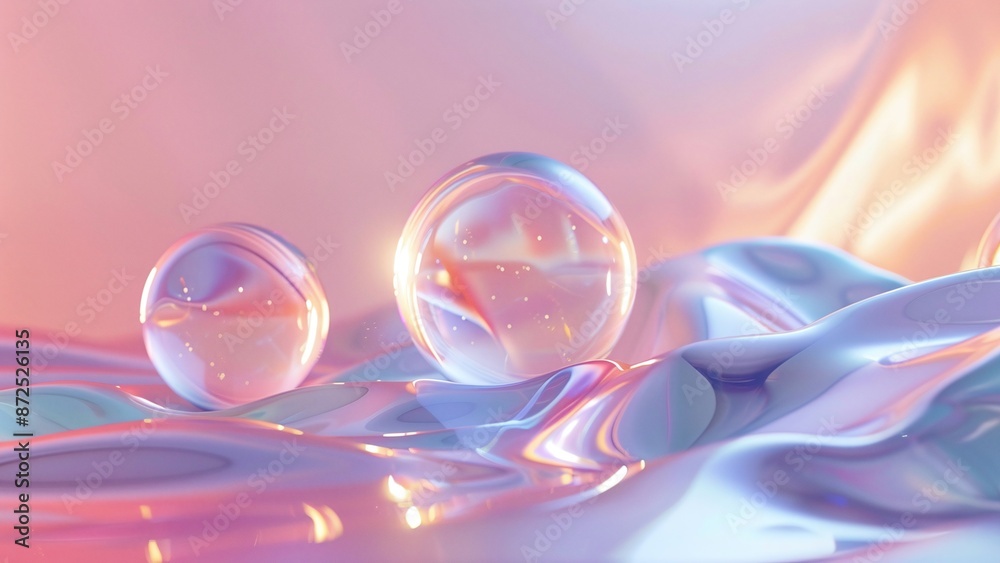 Holographic Style Abstract Waves Background Holographic Style Abstract Waves Background