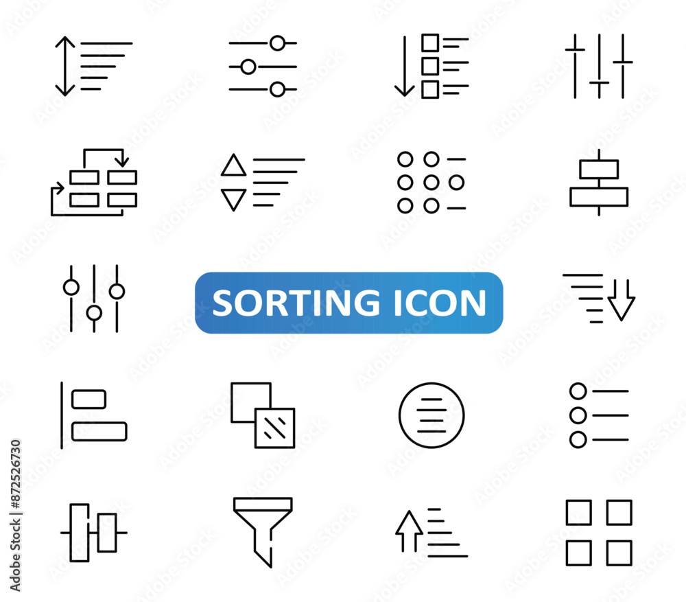shorting icon set design shorting icon set design