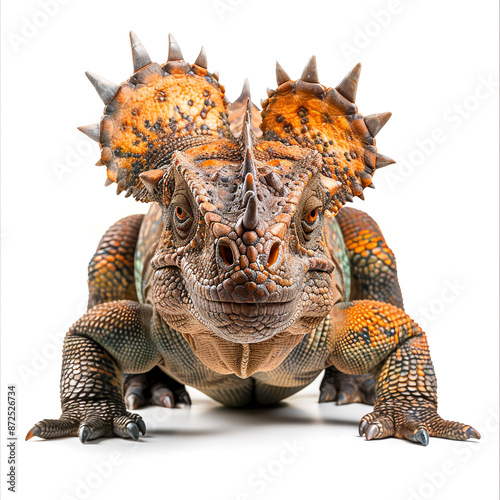 Peaceful Zuniceratops isolated on white background photo