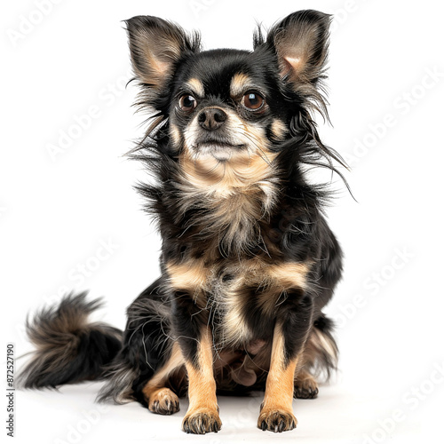 A playful Chihuahua dog posing on a white background © jiraporn