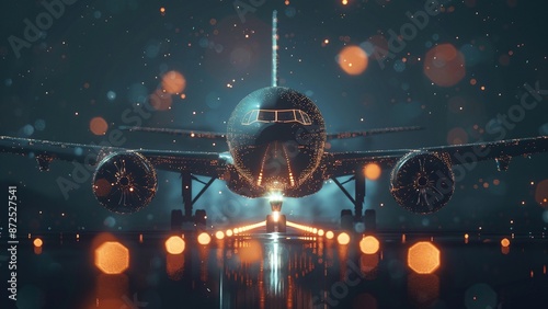Aircraft on the runway ready for take-off