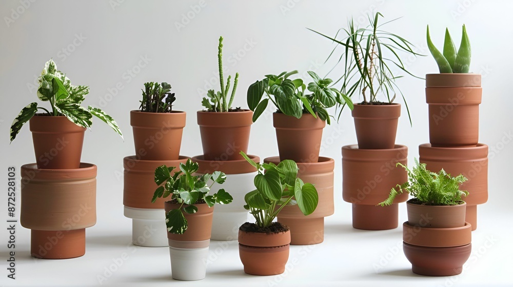 A collection of various potted plants arranged in a neat display, highlighting the beauty and diversity of indoor greenery. A collection of various potted plants arranged in a neat display, highlighting the beauty and diversity of indoor greenery.