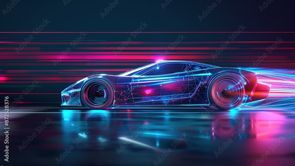 fast moving car in motion blur fast moving car in motion blur