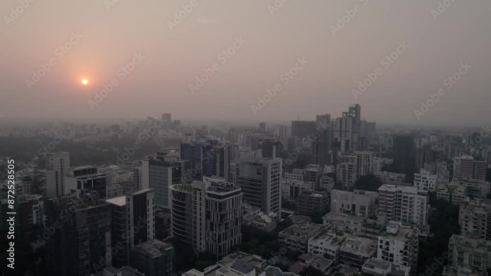 Drone Video showing beautiful vibrant evening sky of Gulshan, Dhaka, Bangladesh. Drone Video showing beautiful vibrant evening sky of Gulshan, Dhaka, Bangladesh.