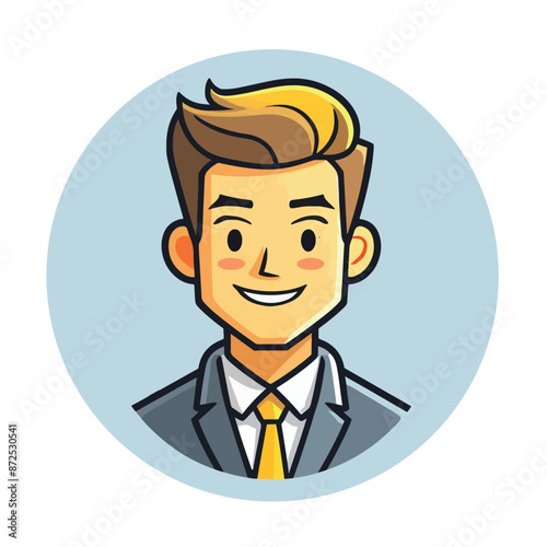 "Manager Businessman Cartoon Avatar Icon | Vector EPS 10 Format: Professional character illustration, corporate mascot design, EPS vector graphic for websites and presentations."

