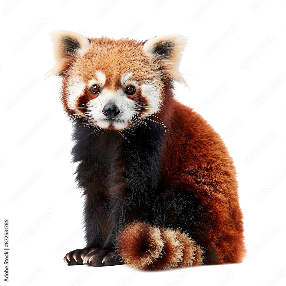 Professional Red Panda posing in an office setting Professional Red Panda posing in an office setting