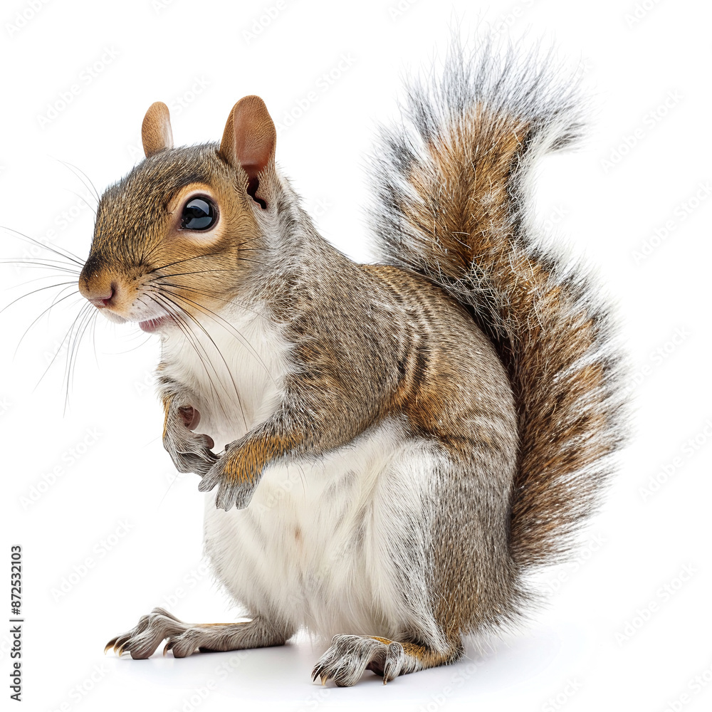 Professional Squirrel isolated on white background