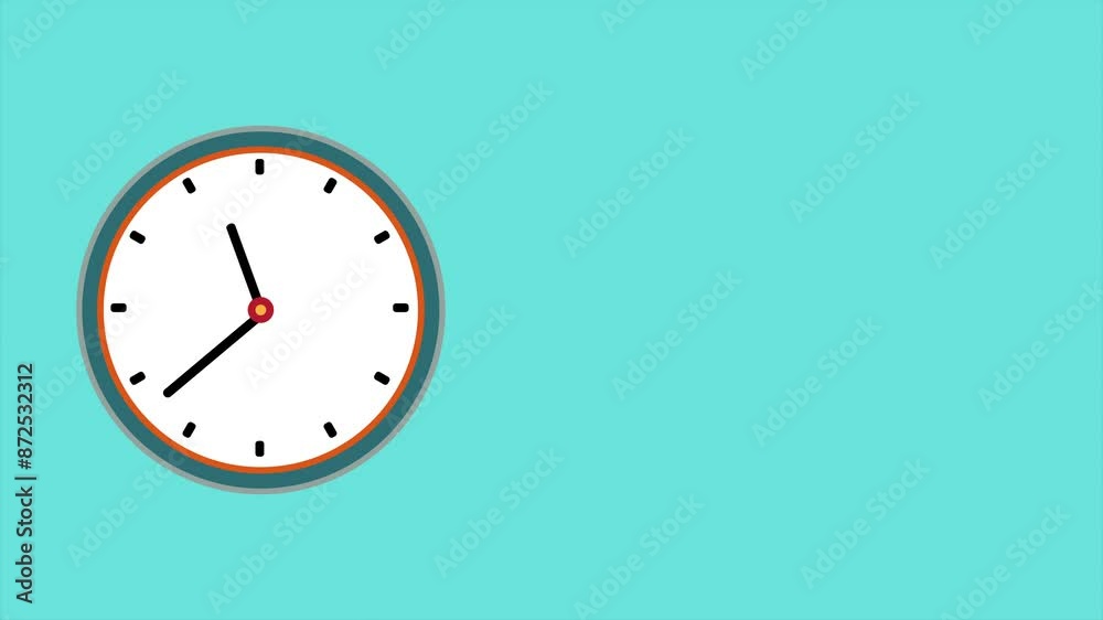 Cartoon Clock with Running Time animation on a light blue background. Cartoon Clock with Running Time animation on a light blue background.