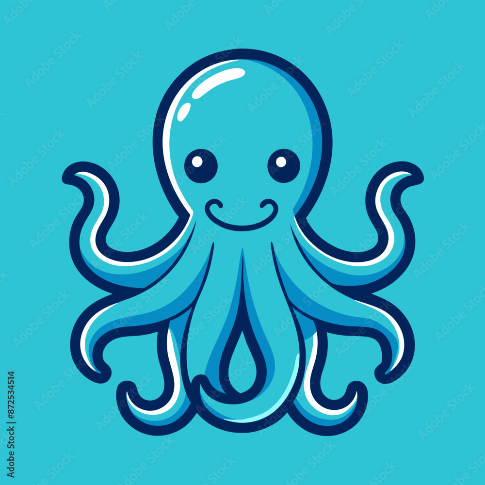 Simple clean octopus icon vector Simple clean octopus icon vector