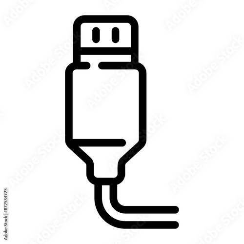 usb port Line Icon