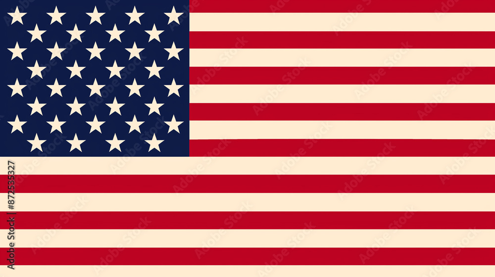 Fototapeta premium American flag background with patriotic theme