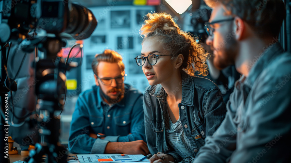 Diverse professionals brainstorming as a team Diverse professionals brainstorming as a team