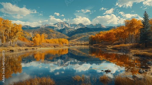 a beautiful shot of a National State Park in Colorodo, mountain range