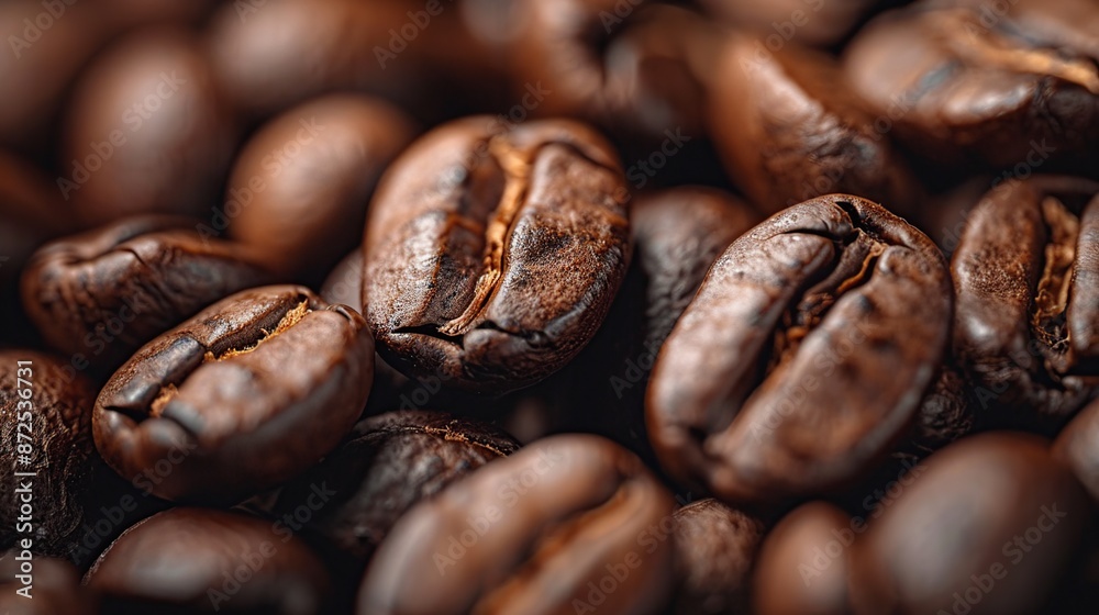 Close-up of Roasted Coffee Beans Close-up of Roasted Coffee Beans
