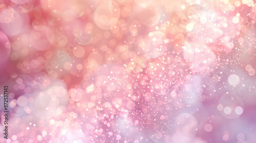 Light pink bokeh light pattern with a soft and dreamy background photo