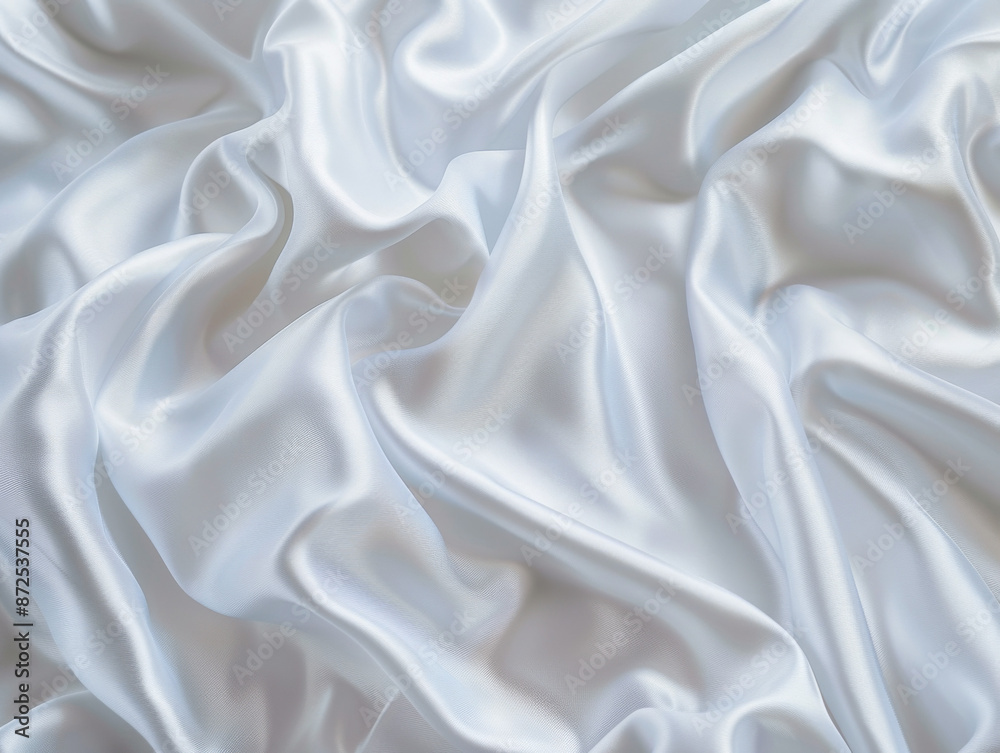 Obraz premium Smooth white fabric texture with gentle creases, providing a soft and elegant feel