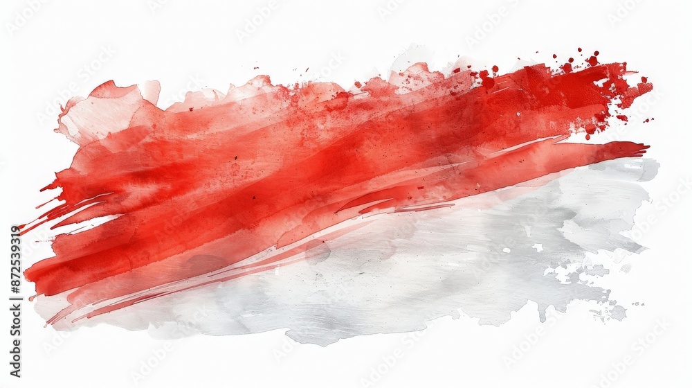Abstract Red and Gray Watercolor Wash Abstract Red and Gray Watercolor Wash