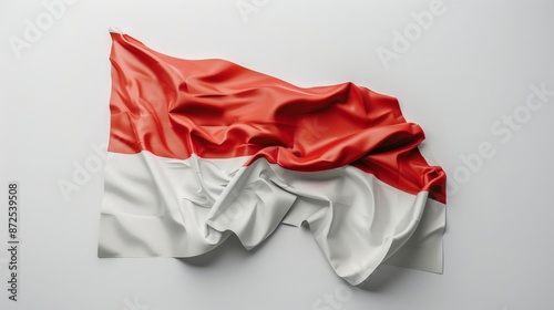 Indonesian Flag Draped Elegantly