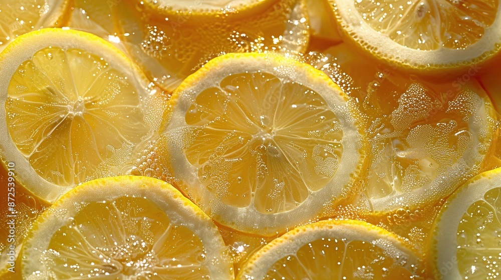 Fresh Lemon Slices in Sparkling Water Fresh Lemon Slices in Sparkling Water