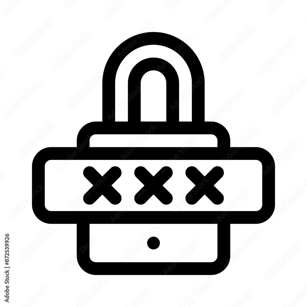 Obraz premium padlock line icon