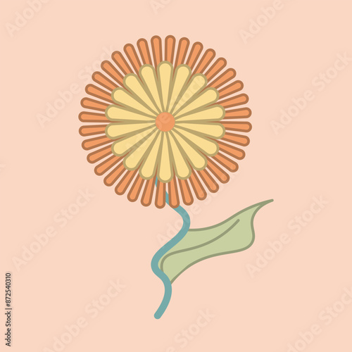 EPS file of cute and beautiful flower illustrations with colorful colors. Suitable for stickers, patterns and graphic elements on spring themed posters for various needs