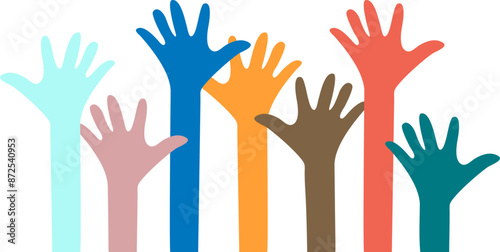 Colorful Volunteer Hands