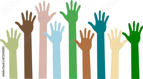 Colorful Volunteer Hands