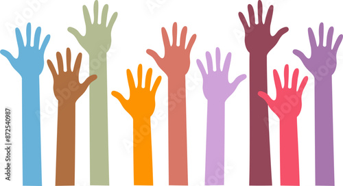 Colorful Volunteer Hands