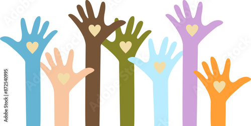 Colorful Volunteer Hands