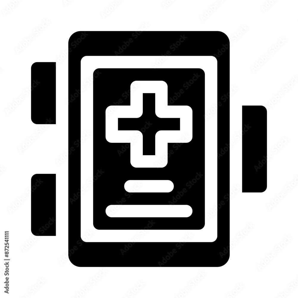 Fototapeta premium medicine cabinet glyph icon