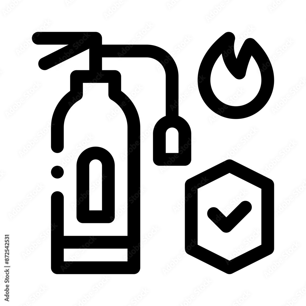 fire extinguisher line icon fire extinguisher line icon