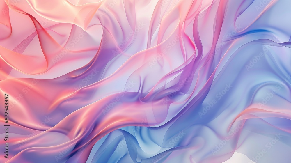 Obraz premium Abstract Swirling Fabric in Pastel Hues