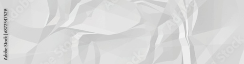 White crumpled Paper texture background. Clean empty white wrinkled paper background. Vector illustration.