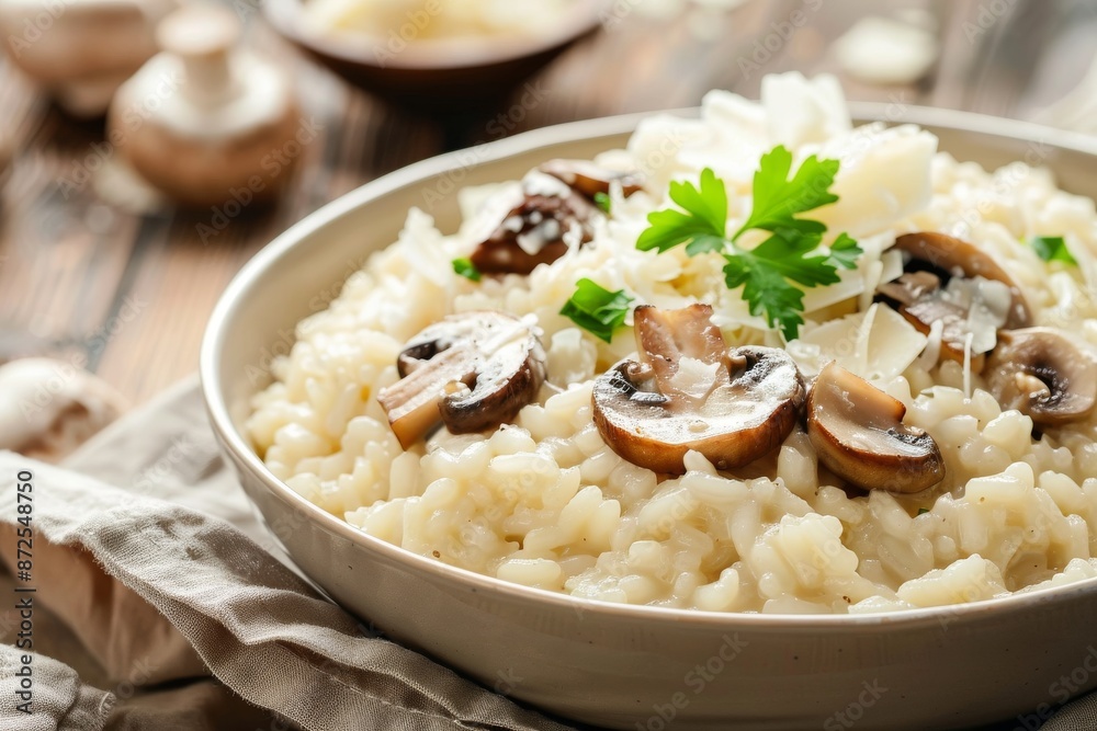 Mushroom Risotto with Parmesan and Parsley Mushroom Risotto with Parmesan and Parsley